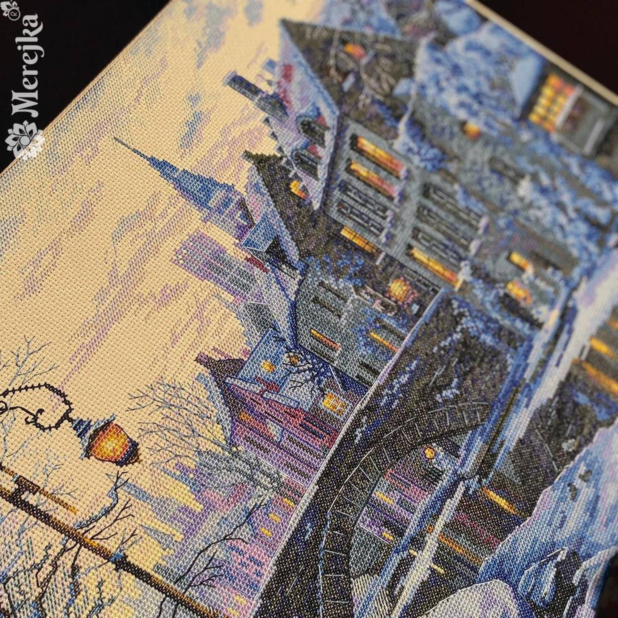 Merejka Winter Evening Counted Cross Stitch Kit